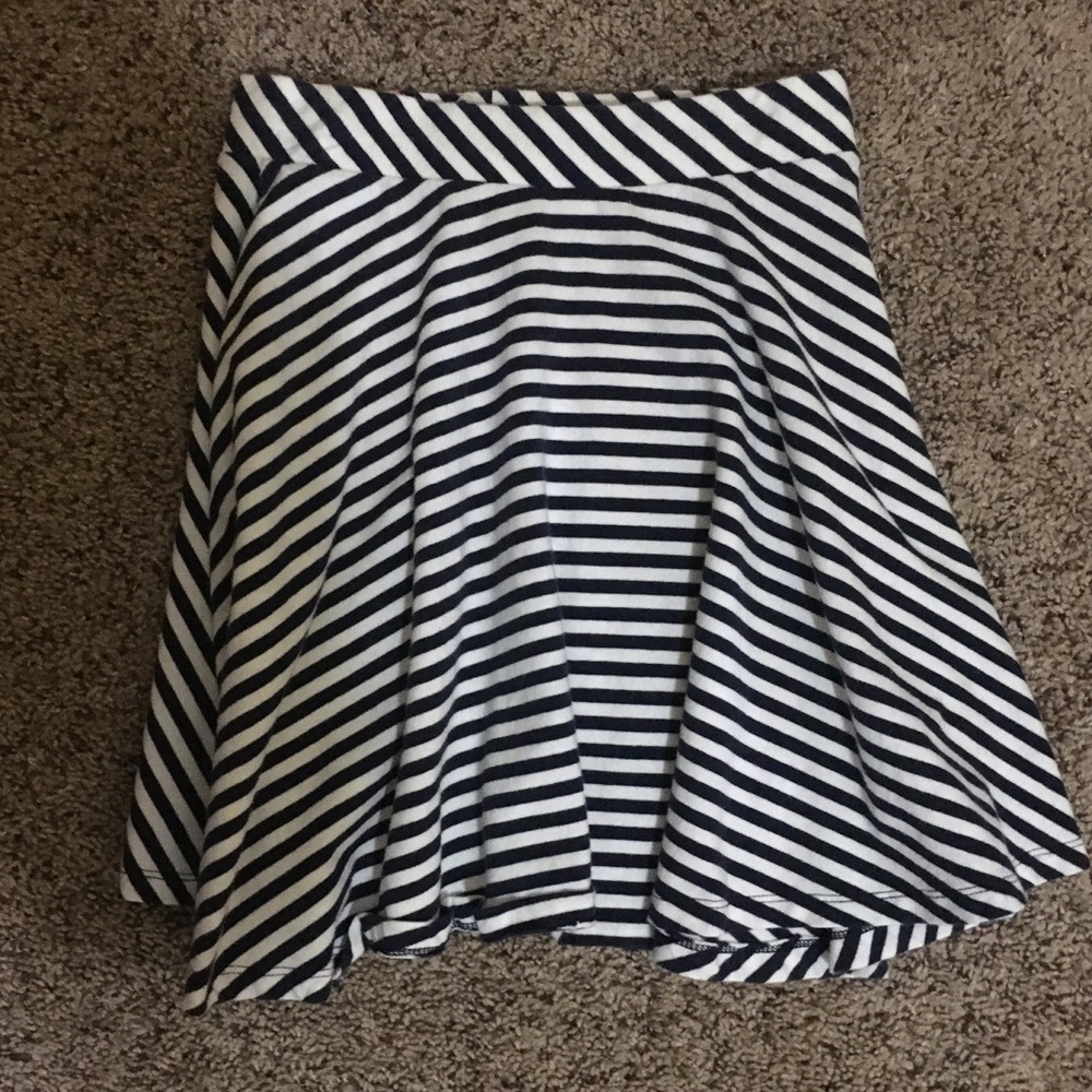 Striped skater skirt